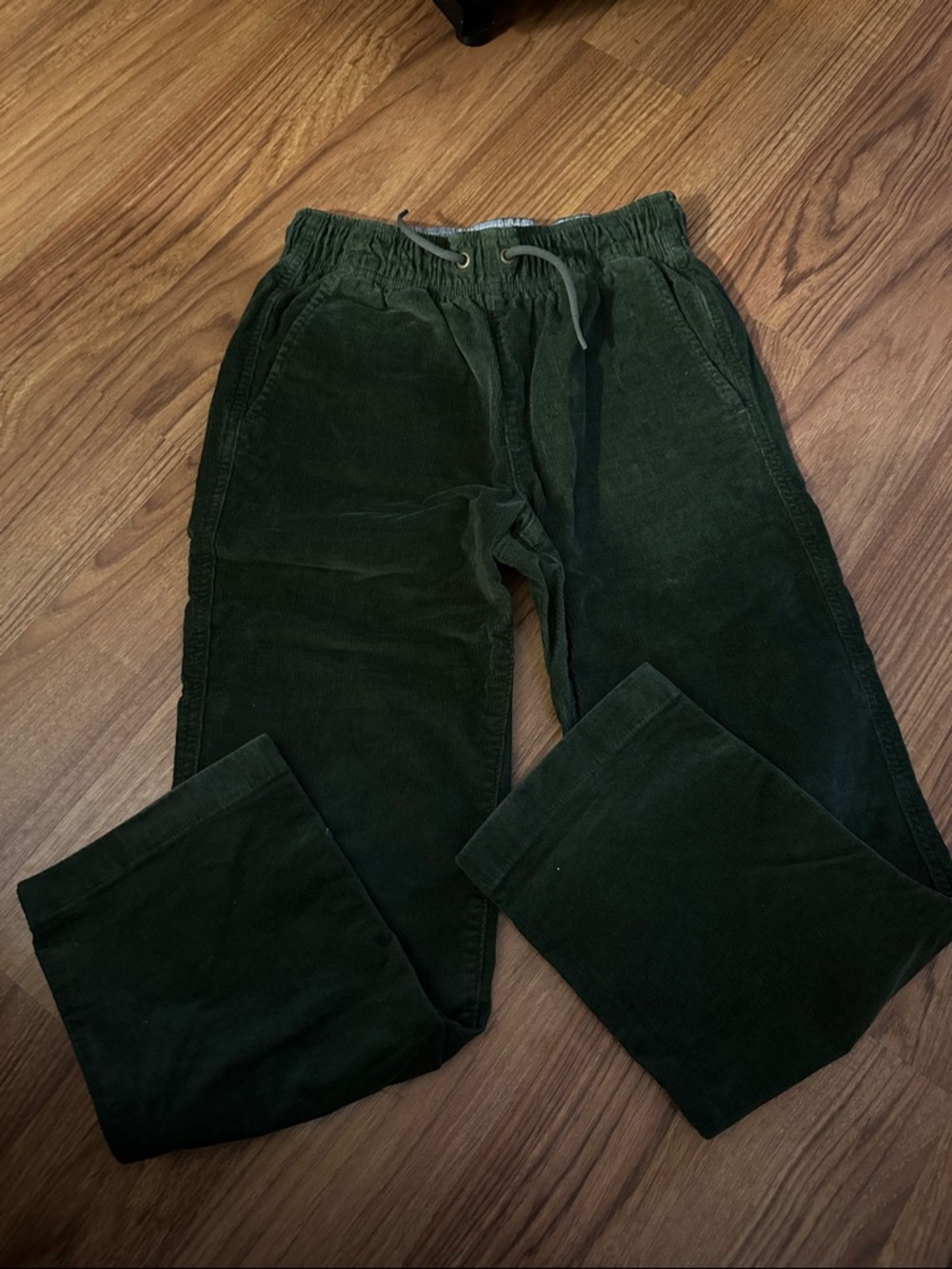 Crewcuts Dark Green Corduroy Drawstring Pants